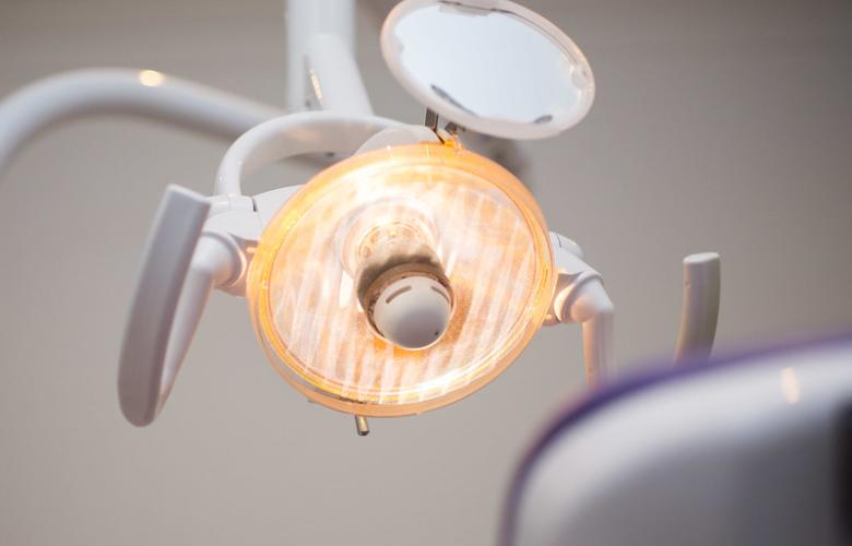 A dental examination light.